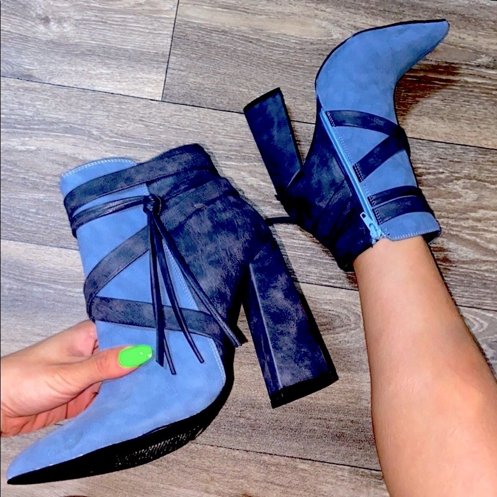 Liliana Strappy Tassle Pointed Toe Bootie